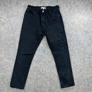 Levi’s ReDone Jeans Black Size 28 Button Fly Ankle Distressed High Rise